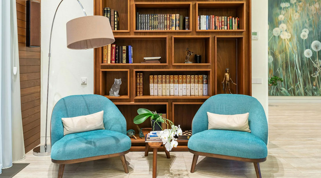 رفوف خشب للكتب