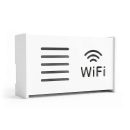 بوكس خشب للراوتر مع فتحات تهوية ورف علوي